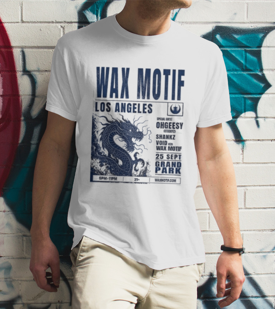 Wax Motif Los Angeles Grand Park Event With Ohgeesy September 25 2026 Dragon T-Shirt