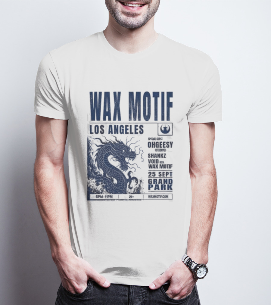 Wax Motif Los Angeles Grand Park Event With Ohgeesy September 25 2026 Dragon T-Shirt