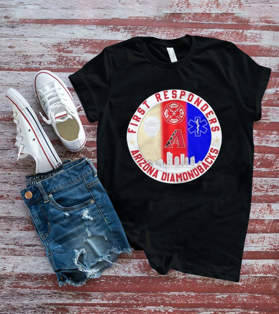 Arizona Diamondbacks First Responders Police Fire Dept EMT Appreciation T-Shirt