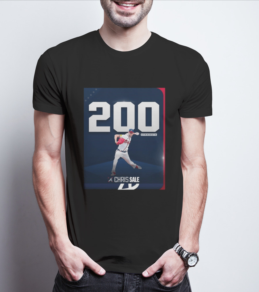 Chris Sale 200 Strikeouts Atlanta Braves T-Shirt