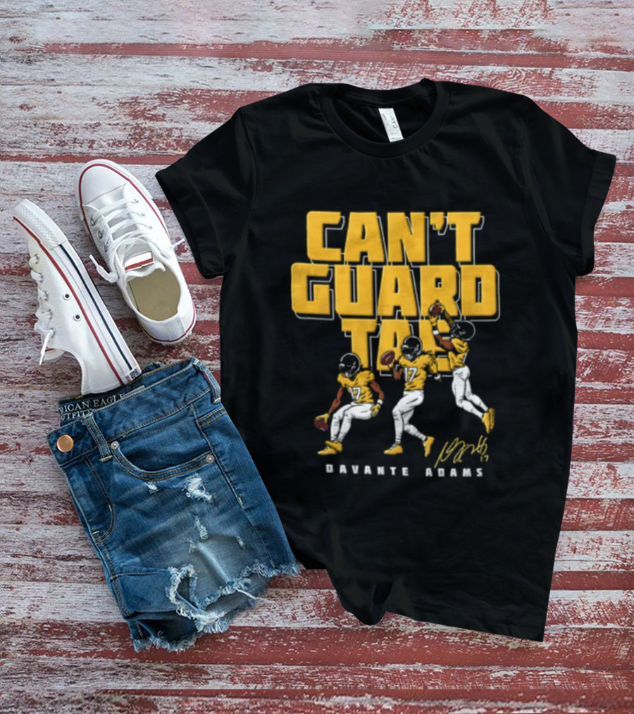 Can't Guard Tae 17 Davante Adams NFLPA Football Player Catching Throwing Ball T-Shirt