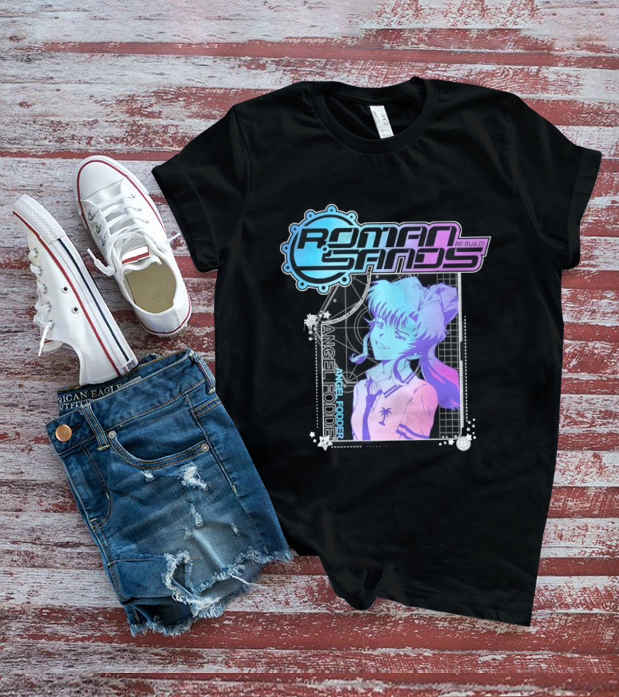 Roman Sands Re Build Angel Fodder Retro Anime Aesthetic T-Shirt