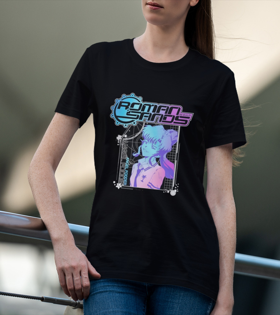 Roman Sands Re Build Angel Fodder Retro Anime Aesthetic T-Shirt