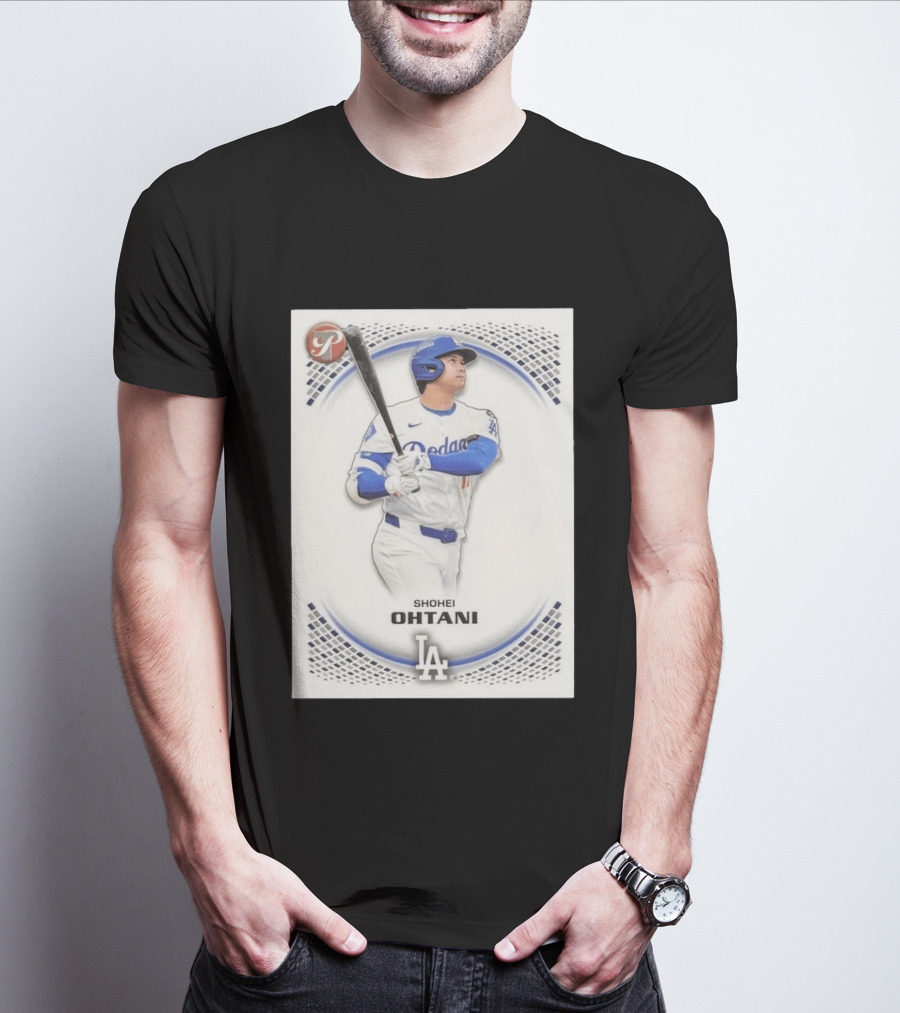 Shohei Ohtani Los Angeles Dodgers LA Number 28 Refractor 2006 T-Shirt