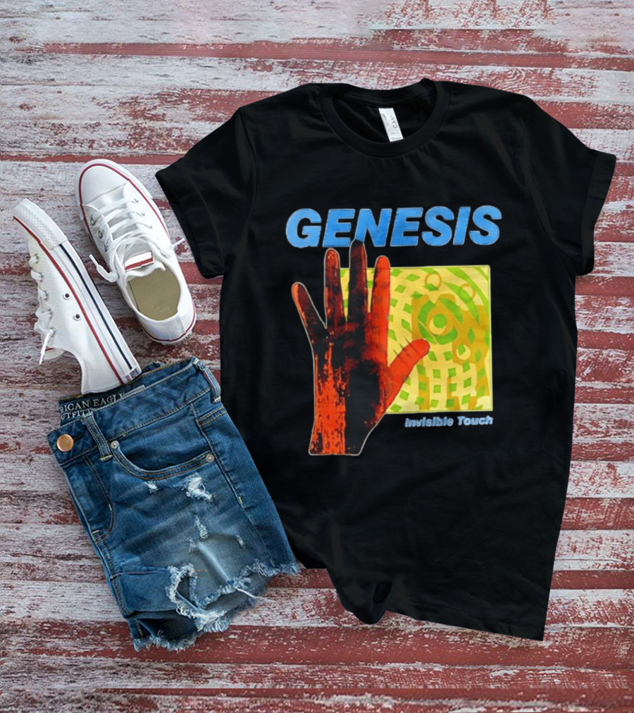 Genesis Invisible Touch Band Progressive Rock Album Cover Hand T-Shirt