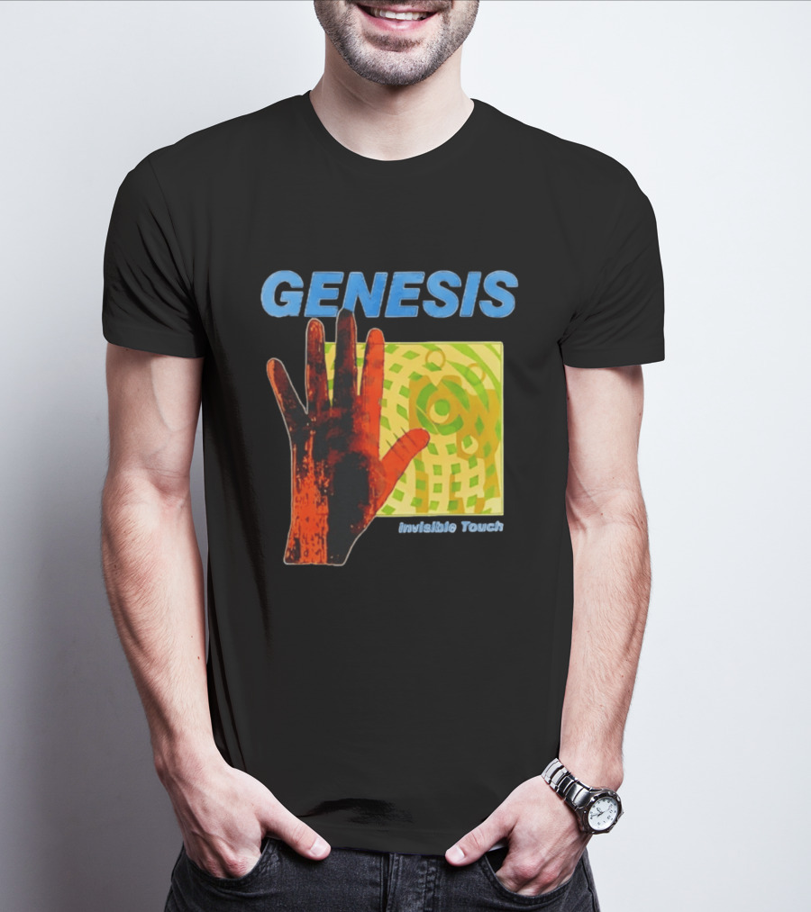 Genesis Invisible Touch Band Progressive Rock Album Cover Hand T-Shirt