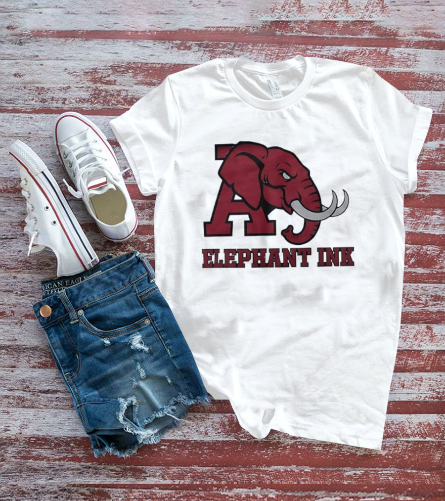 Alabama Crimson Tide Elephant Ink College Football T-Shirt