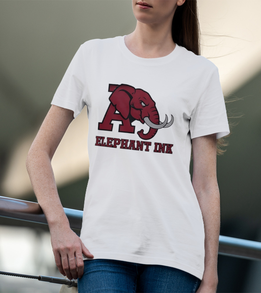 Alabama Crimson Tide Elephant Ink College Football T-Shirt