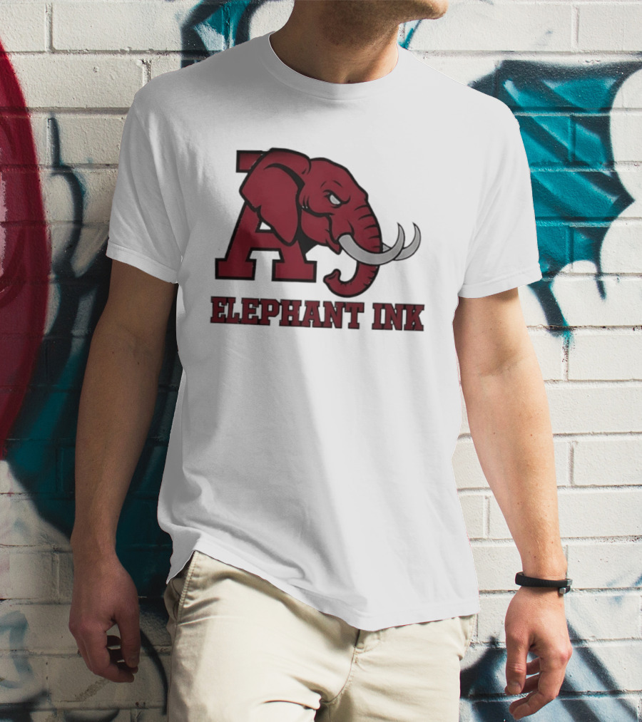 Alabama Crimson Tide Elephant Ink College Football T-Shirt