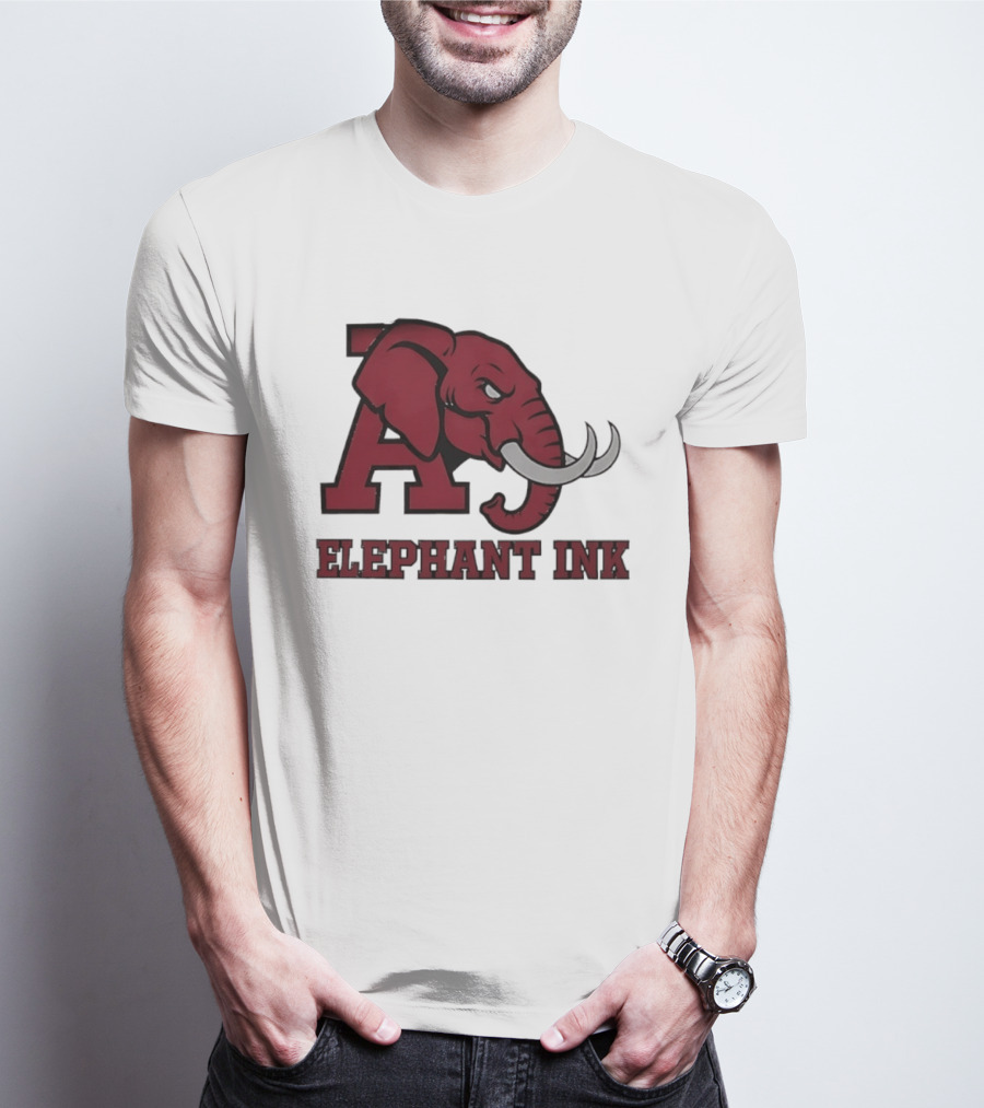 Alabama Crimson Tide Elephant Ink College Football T-Shirt