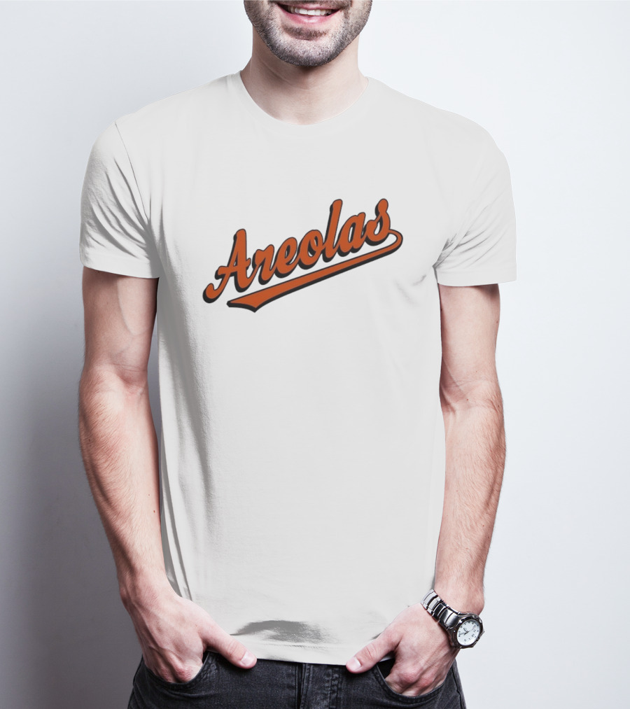 Areolas Script Sporty Baseball Style Retro Font T-Shirt