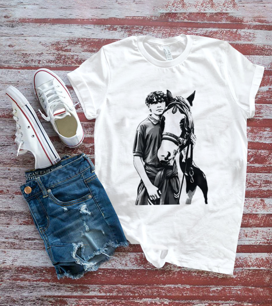 Boy With His Horse Equestrian Farm Life T-Shirt