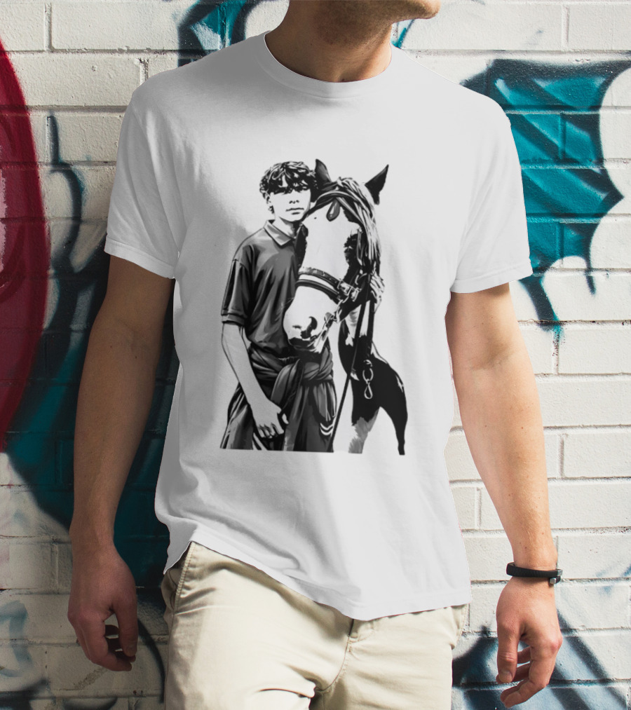 Boy With His Horse Equestrian Farm Life T-Shirt