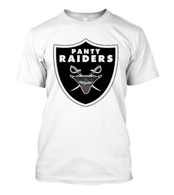 Las Vegas Panty Raiders Shield Swords And Underwear Crest T-Shirt