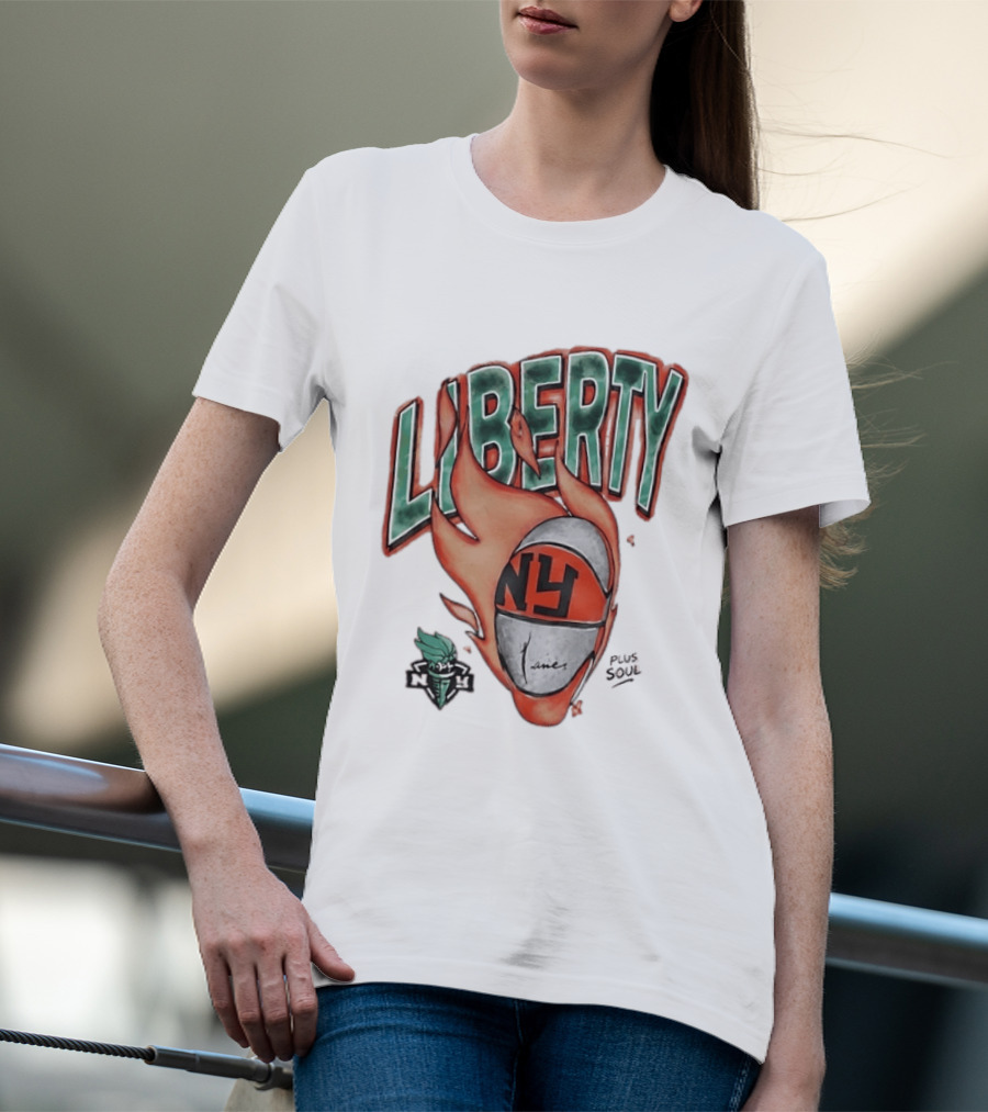 New York Liberty NY Basketball Plus Soul Flames T-Shirt