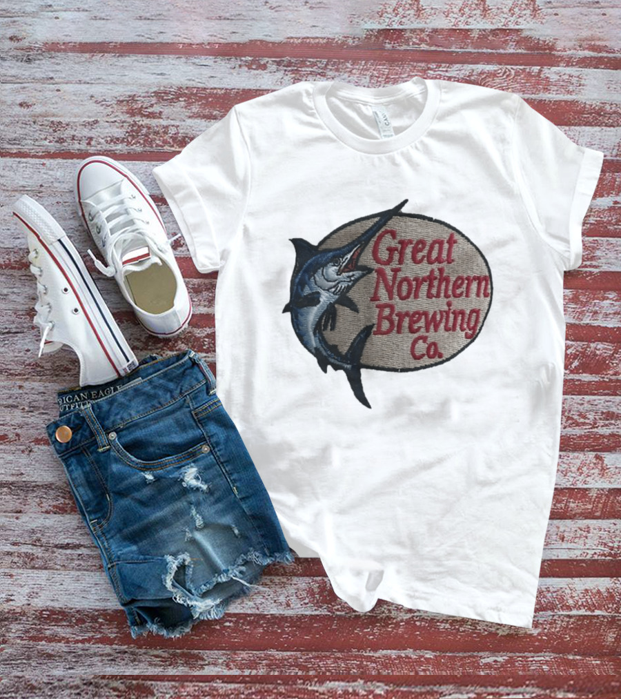Great Northern Brewing Co Marlin Embroidery T-Shirt