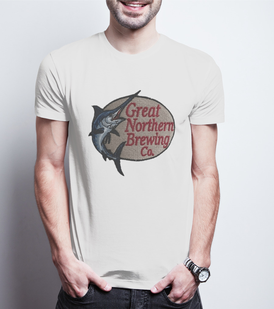 Great Northern Brewing Co Marlin Embroidery T-Shirt