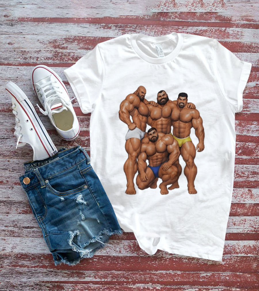 Group Of Muscular Bodybuilders Bodybuilding Fitness Champions T-Shirt