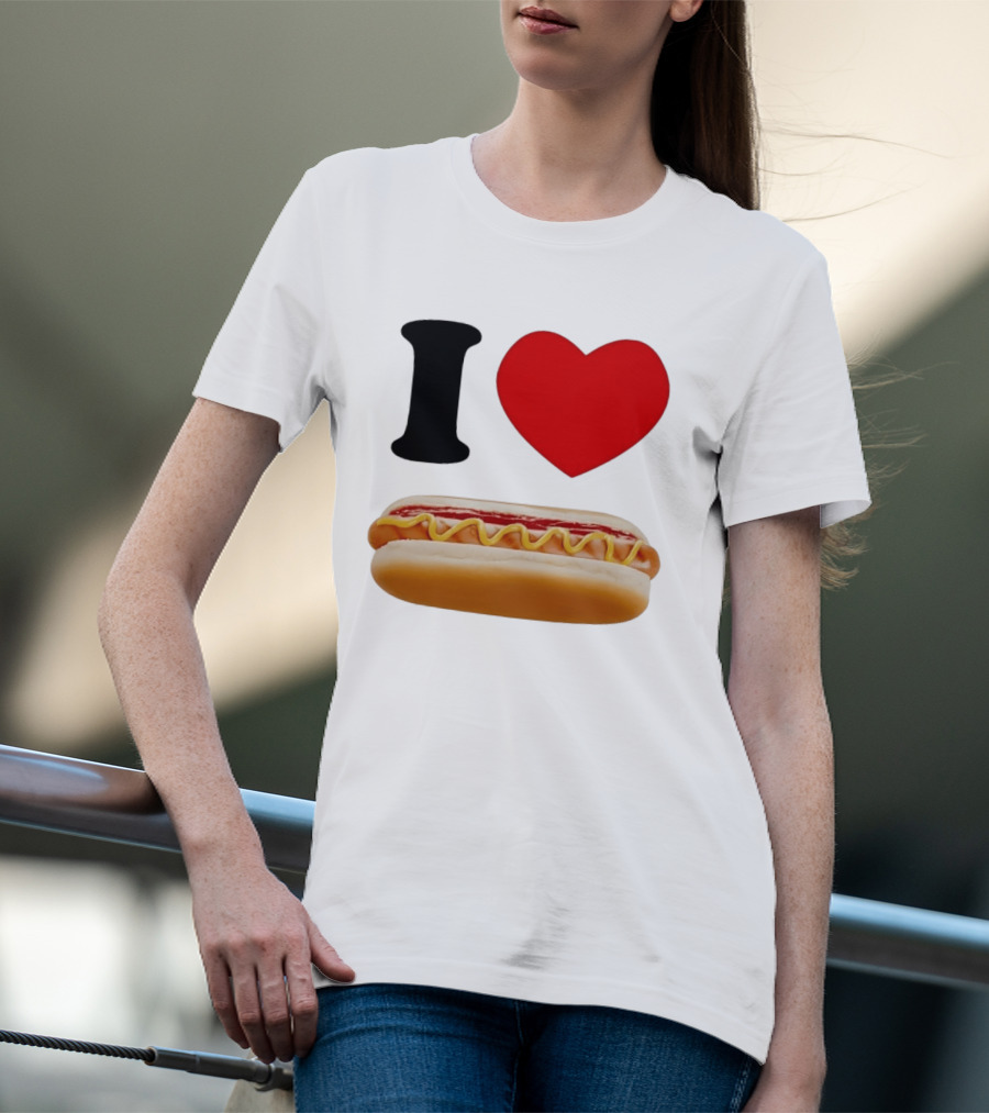 I Love Hot Dogs Summer Grilling Food T-Shirt