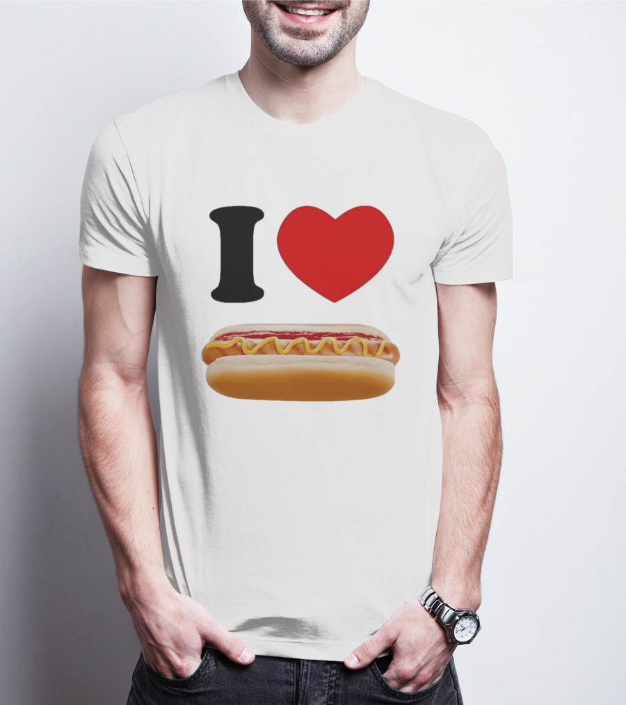 I Love Hot Dogs Summer Grilling Food T-Shirt
