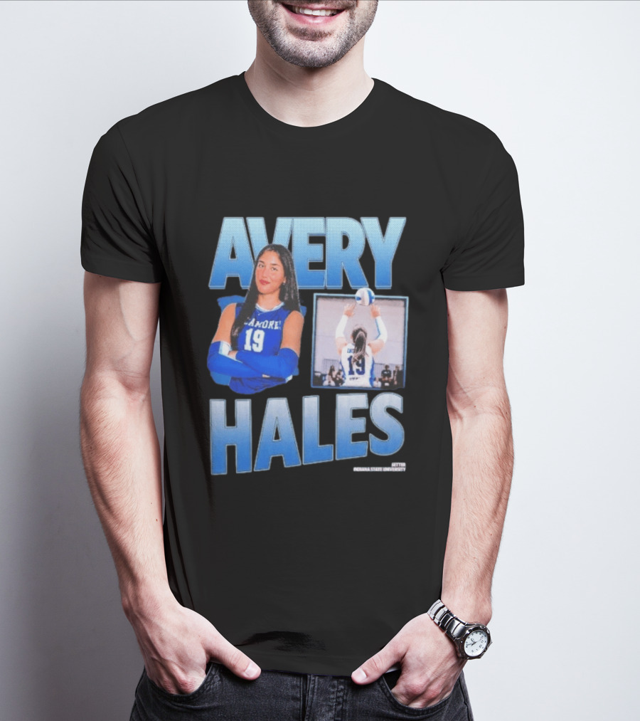 Avery Hales Indiana State Sycamores Volleyball No 19 Setter T-Shirt