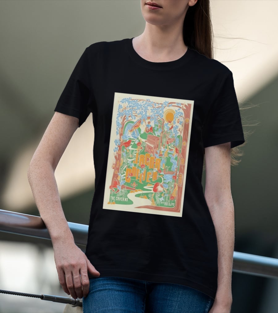 Jacob Collier The Caverns September 25 2026 Musical Forest Scene With Birds And Nature T-Shirt