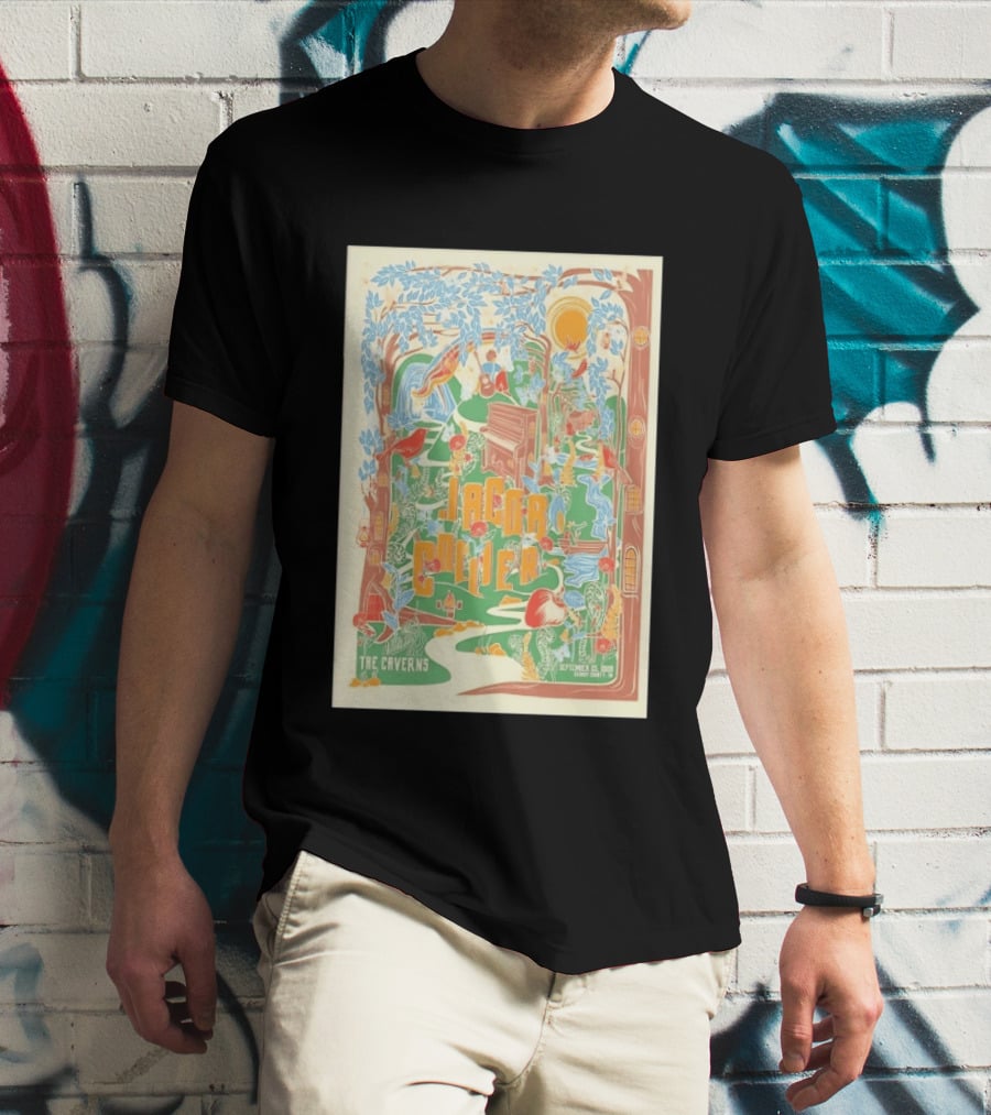Jacob Collier The Caverns September 25 2026 Musical Forest Scene With Birds And Nature T-Shirt