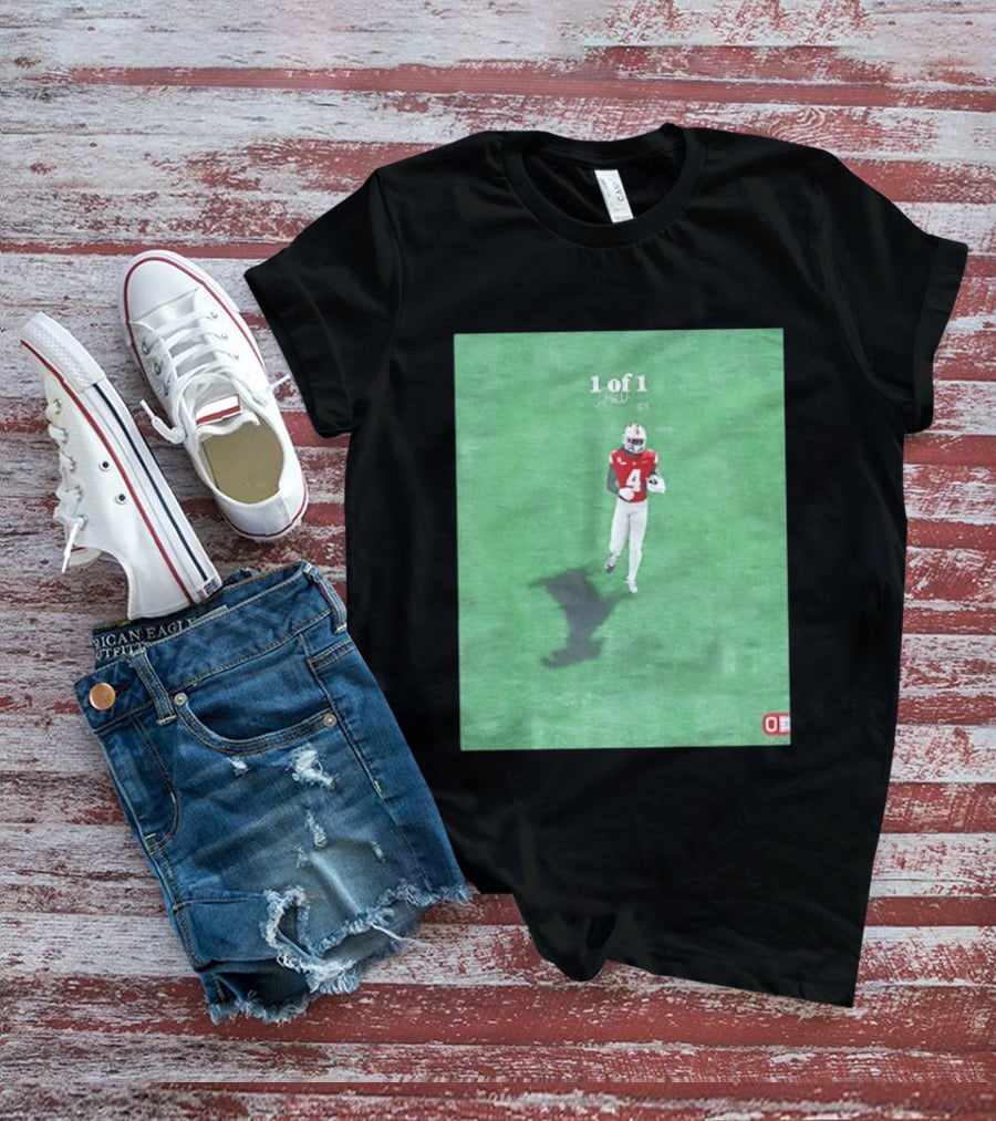 Julian Fleming Ohio State Buckeyes 1 Of 1 Number 4 Football Player T-Shirt
