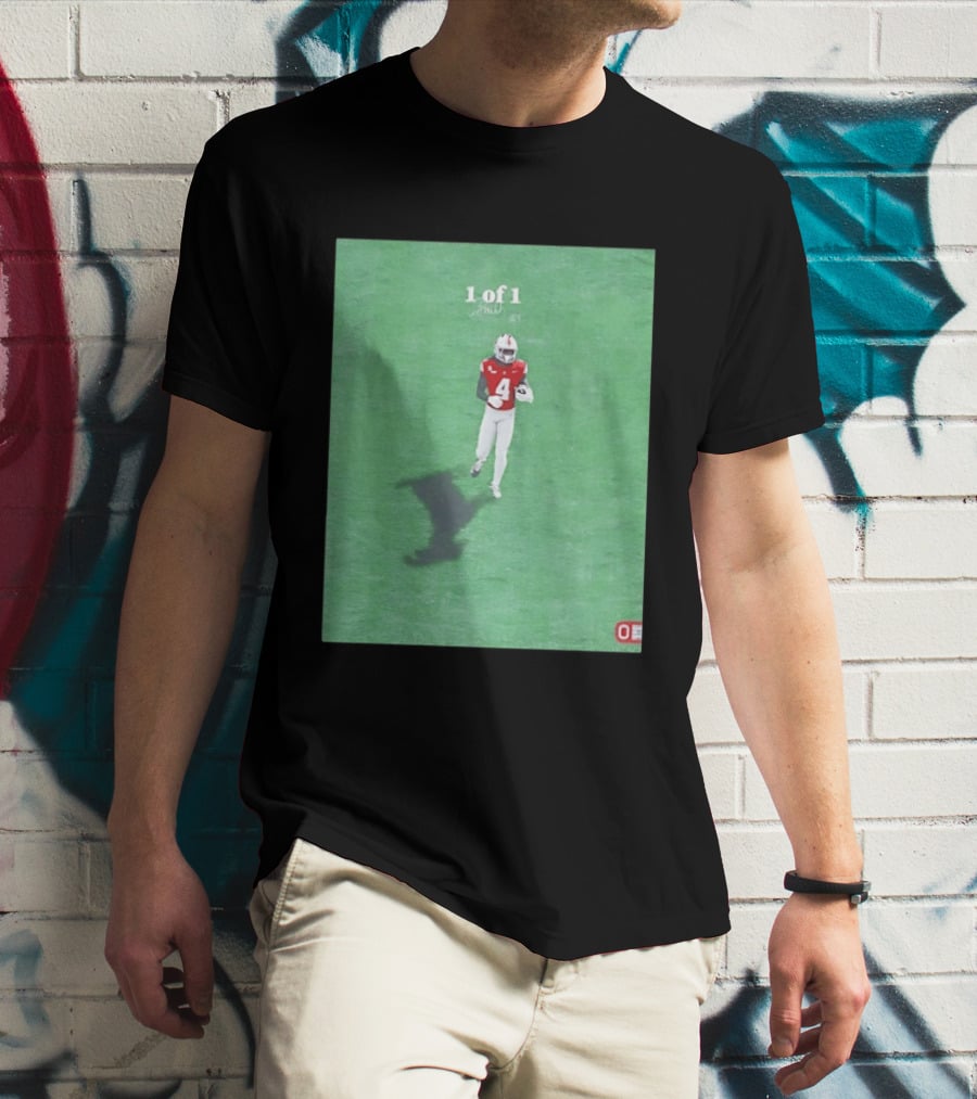 Julian Fleming Ohio State Buckeyes 1 Of 1 Number 4 Football Player T-Shirt