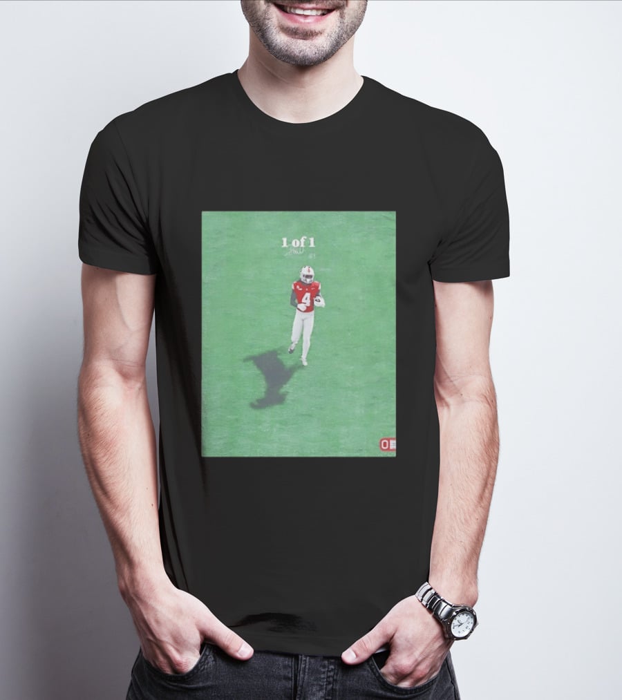 Julian Fleming Ohio State Buckeyes 1 Of 1 Number 4 Football Player T-Shirt