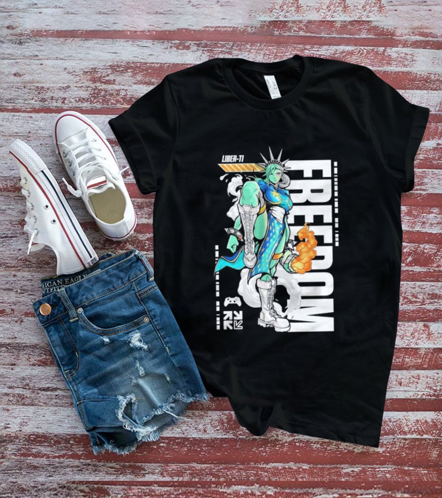 Liber Ti Chun Li Freedom Statue Of Liberty T-Shirt