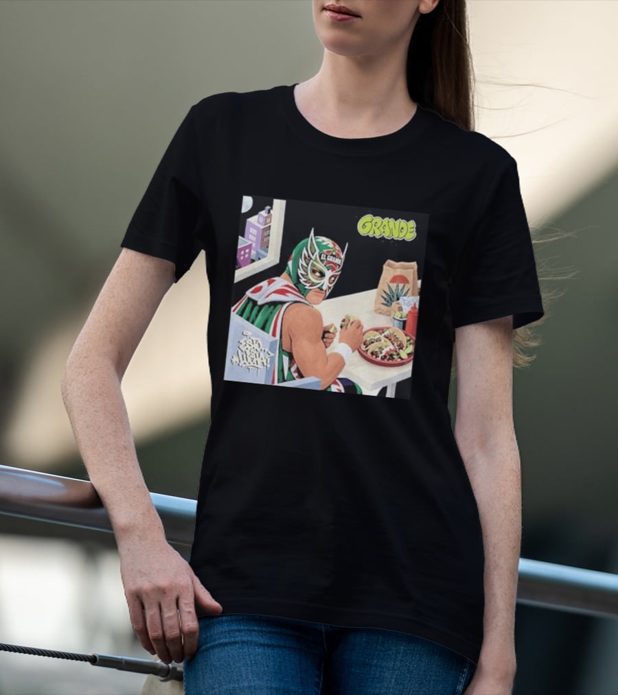 El Grande America Tacos Wrestling Luchador Comic T-Shirt