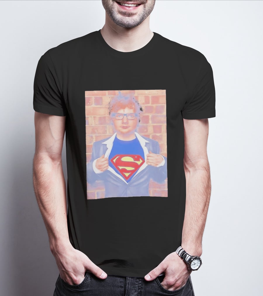 Ed Sheeran Superman Style Hero Look Iconic Rare Find T-Shirt