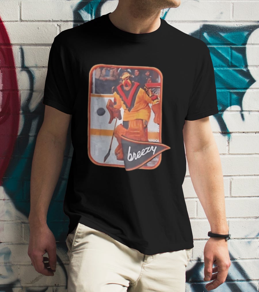 Richard Brodeur Vancouver Canucks NHL Breezy Retro Goalie Gear T-Shirt