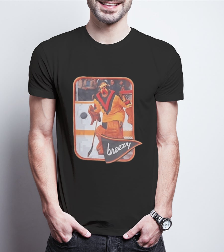 Richard Brodeur Vancouver Canucks NHL Breezy Retro Goalie Gear T-Shirt