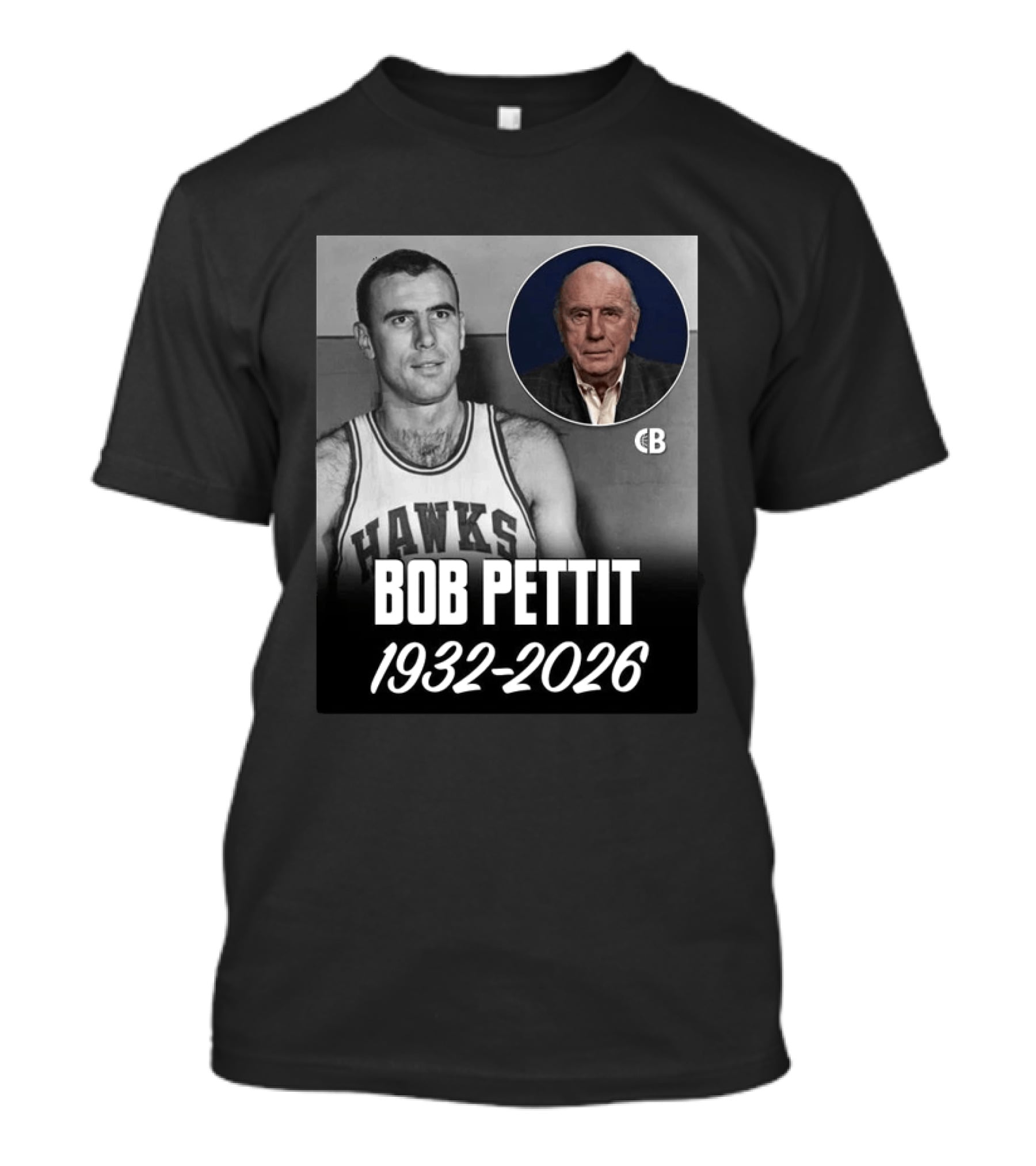 Bob Pettit Hawks Legend 1932 2026 T-Shirt