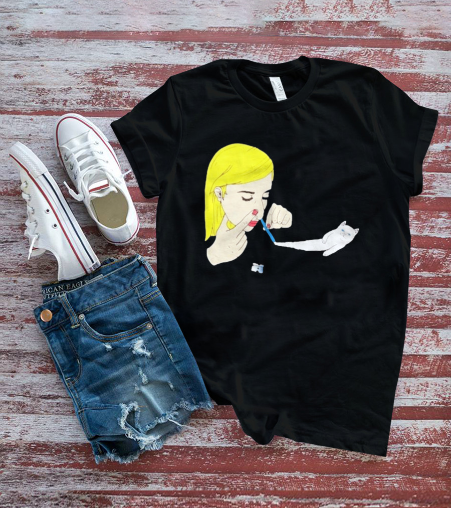 Ripndip Nermal Snorting Cat Blonde Girl Streetwear T-Shirt