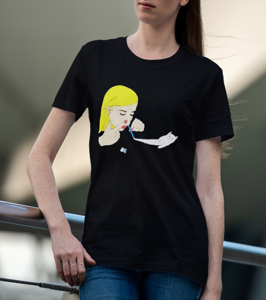 Ripndip Nermal Snorting Cat Blonde Girl Streetwear T-Shirt