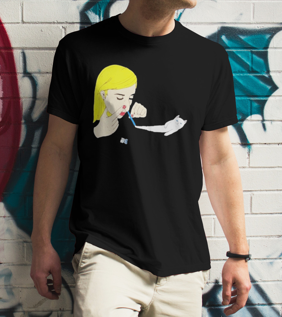 Ripndip Nermal Snorting Cat Blonde Girl Streetwear T-Shirt