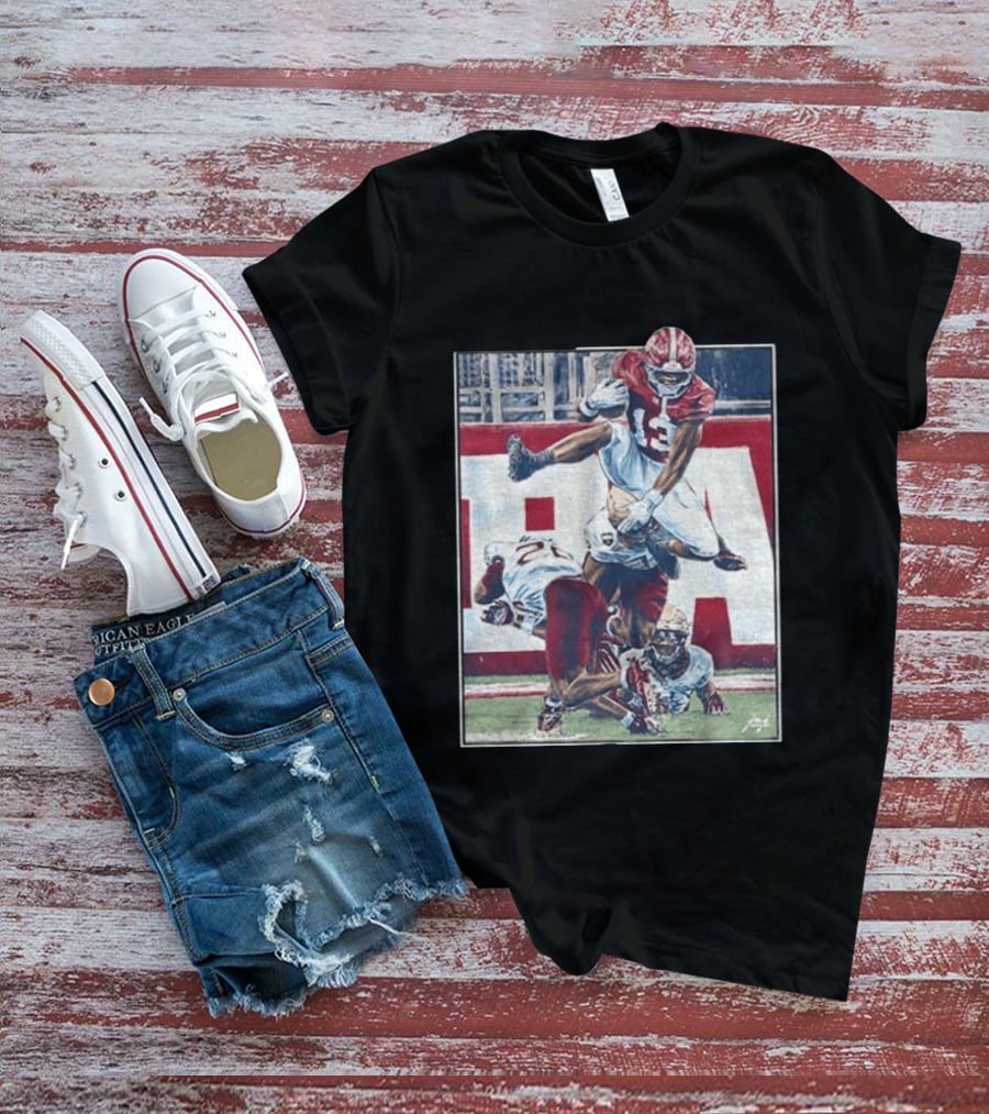 Alabama Football EJ Crowell Leaping Over Noles Defenders T-Shirt