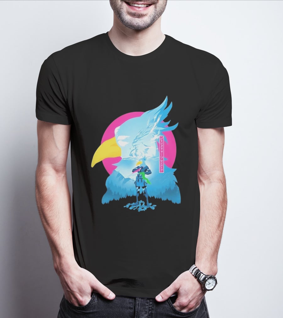 Shangri La Frontier Sunraku Eagle Art Gaming Manga Fantasy T-Shirt