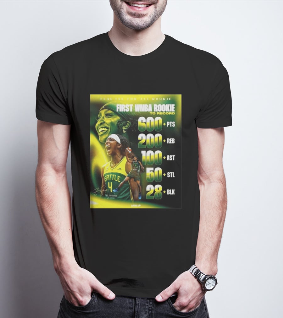 Flau'jae For All Rookie First WNBA Rookie To Record 600+ PTS 200+ REB 100+ AST 50+ STL 28+ BLK Seattle T-Shirt