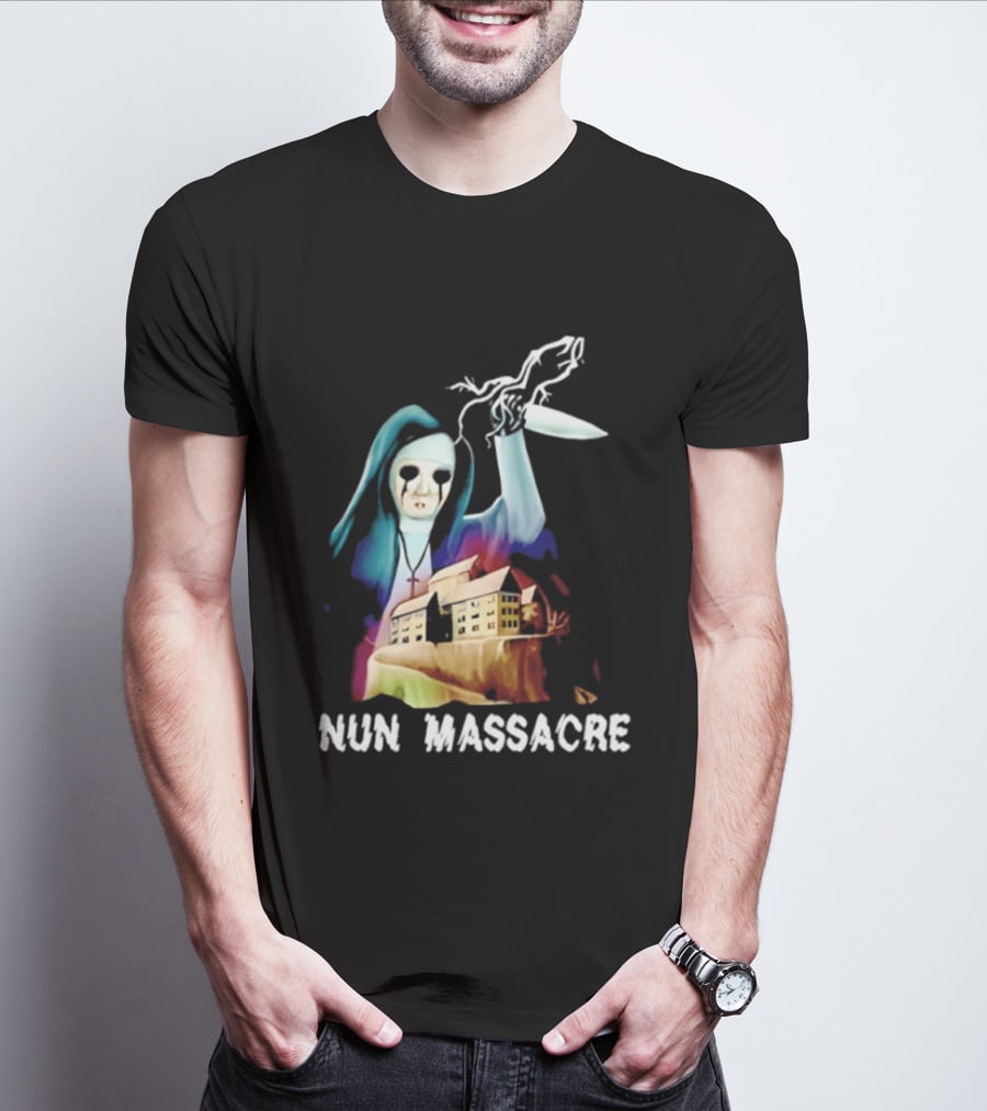 Nun Massacre Horror Game Puppet Combo Slasher T-Shirt