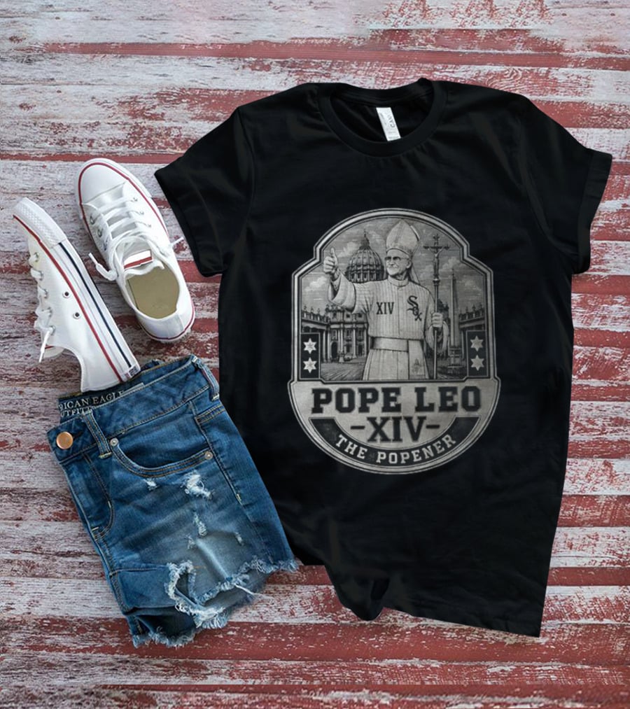 Pope Leo XIV The Popener Chicago Baseball Sox Crest T-Shirt
