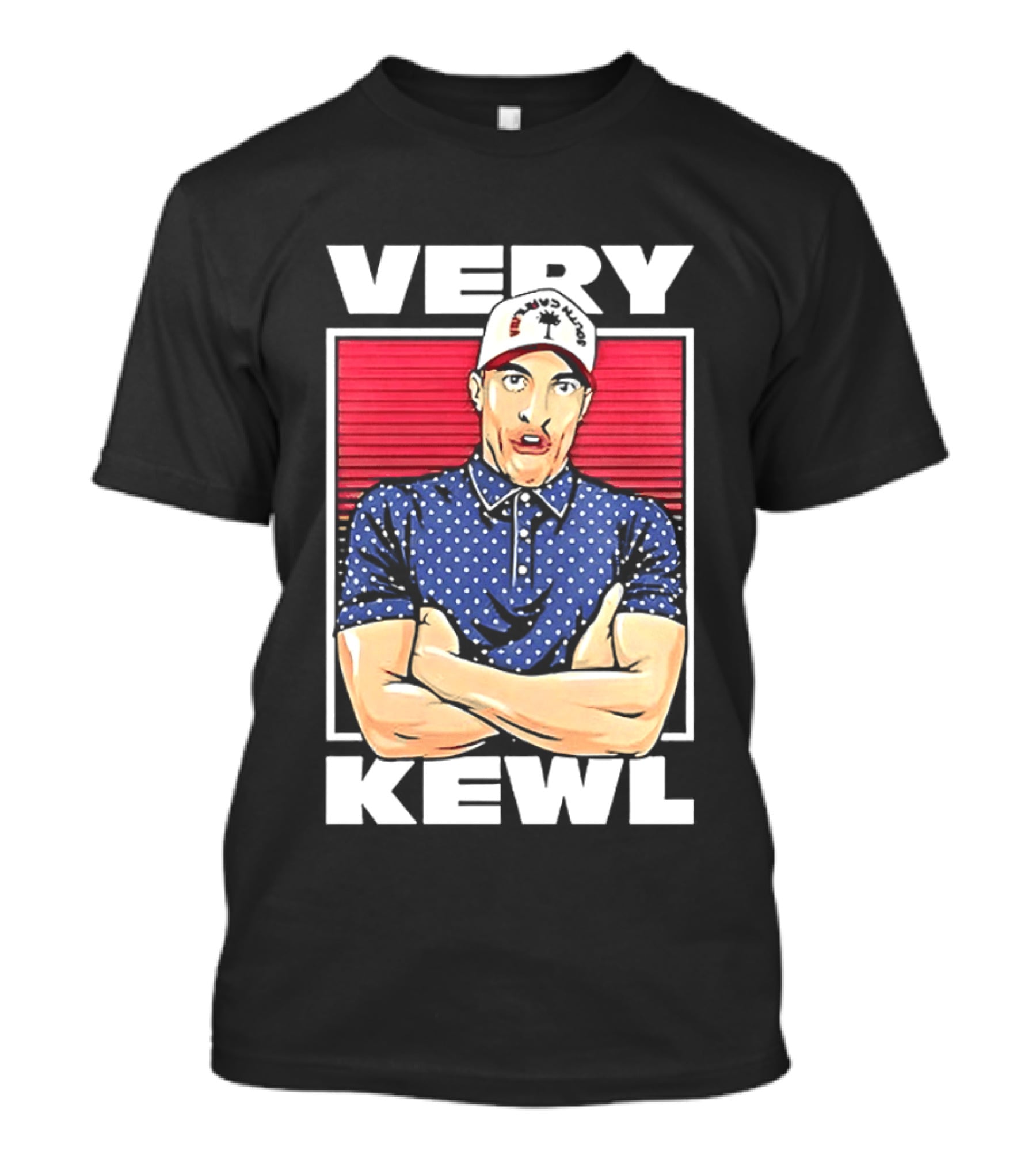 Very Kewl South Carolina Palm Tree Polka Dot Polo T-Shirt