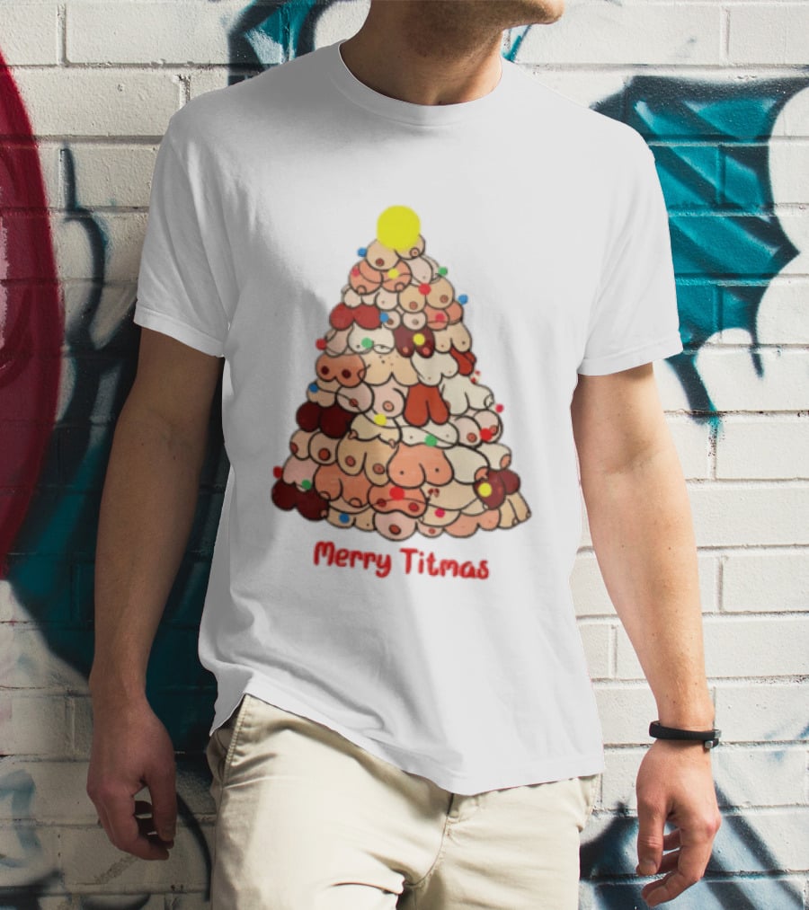 Merry Titmas Christmas Tree Fun Festive T-Shirt