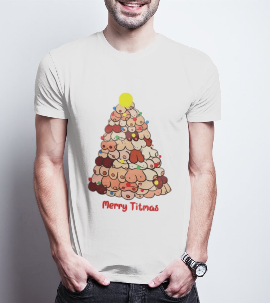 Merry Titmas Christmas Tree Fun Festive T-Shirt