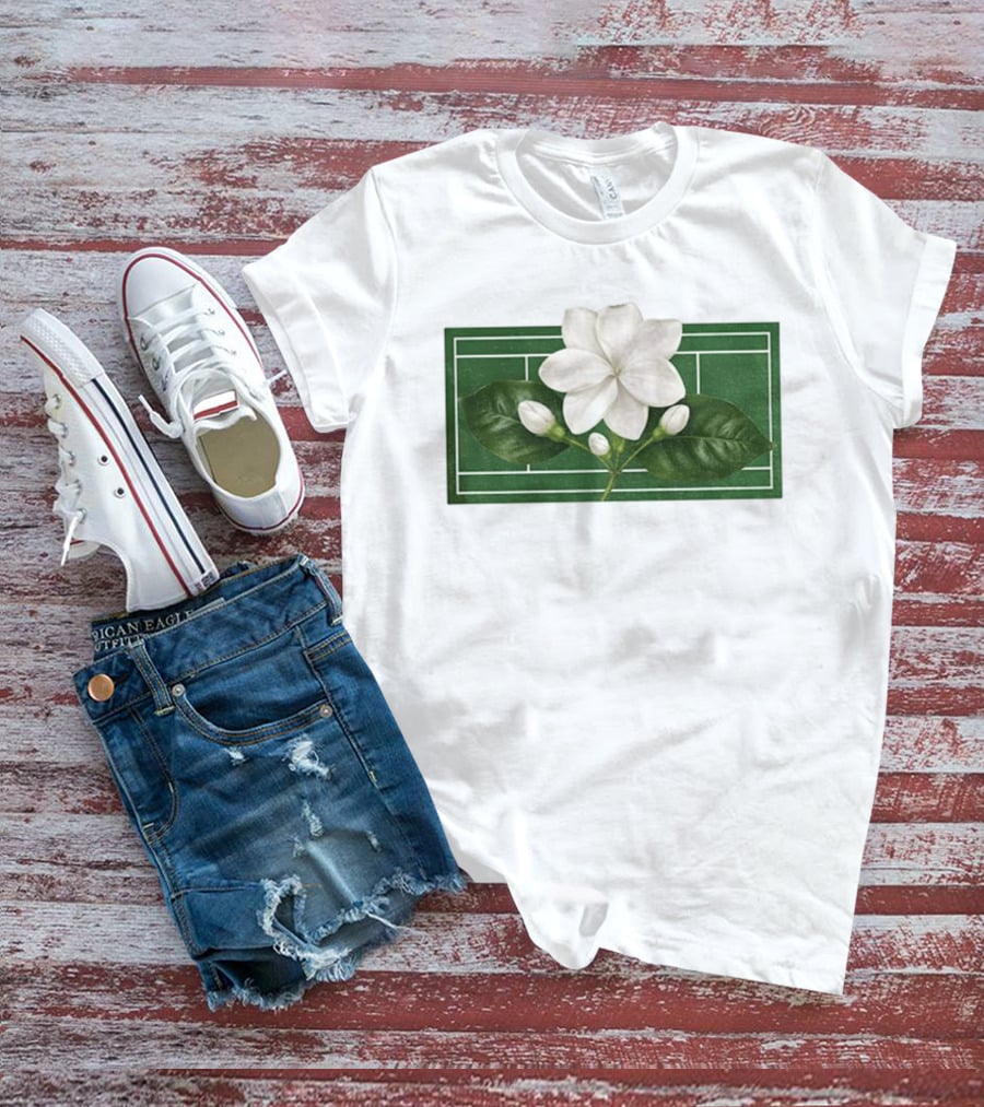 Colors Alex Eala Sampaguita Bloom Tennis 2026 White Flower Green Court T-Shirt
