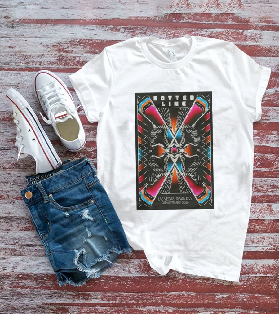 Dotted Line Las Vegas Swan Dive September 25 2026 Concert T-Shirt