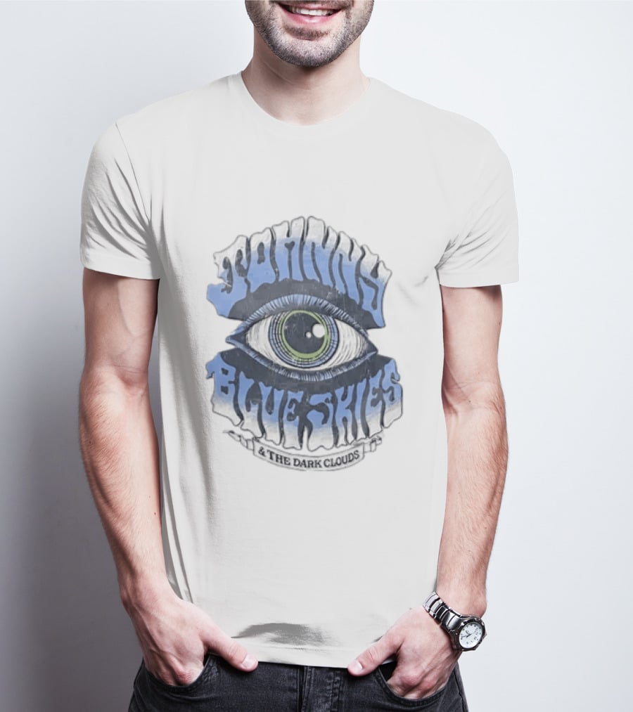 Johnny Blue Skies The Dark Clouds Large Human Eye Iris T-Shirt